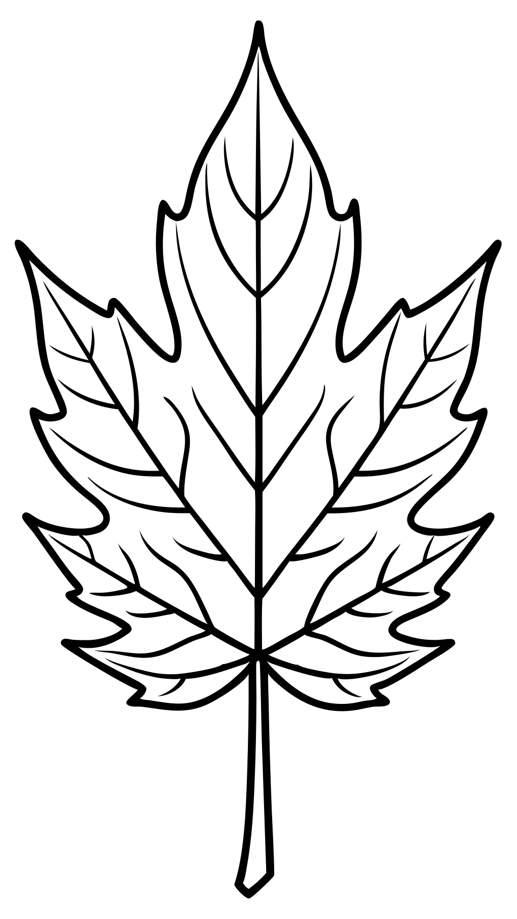 maple leaf coloring page